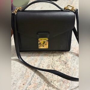 Louis Vuitton Black Épi Monceau